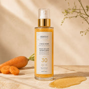 Composition and texture of L'Huile Dorée, sun oil by Hendiya with carrot extract
